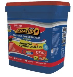 TINTA ACRILICA EMBORRACHADA PLATINA 20KG VEDATUDO DRYKO